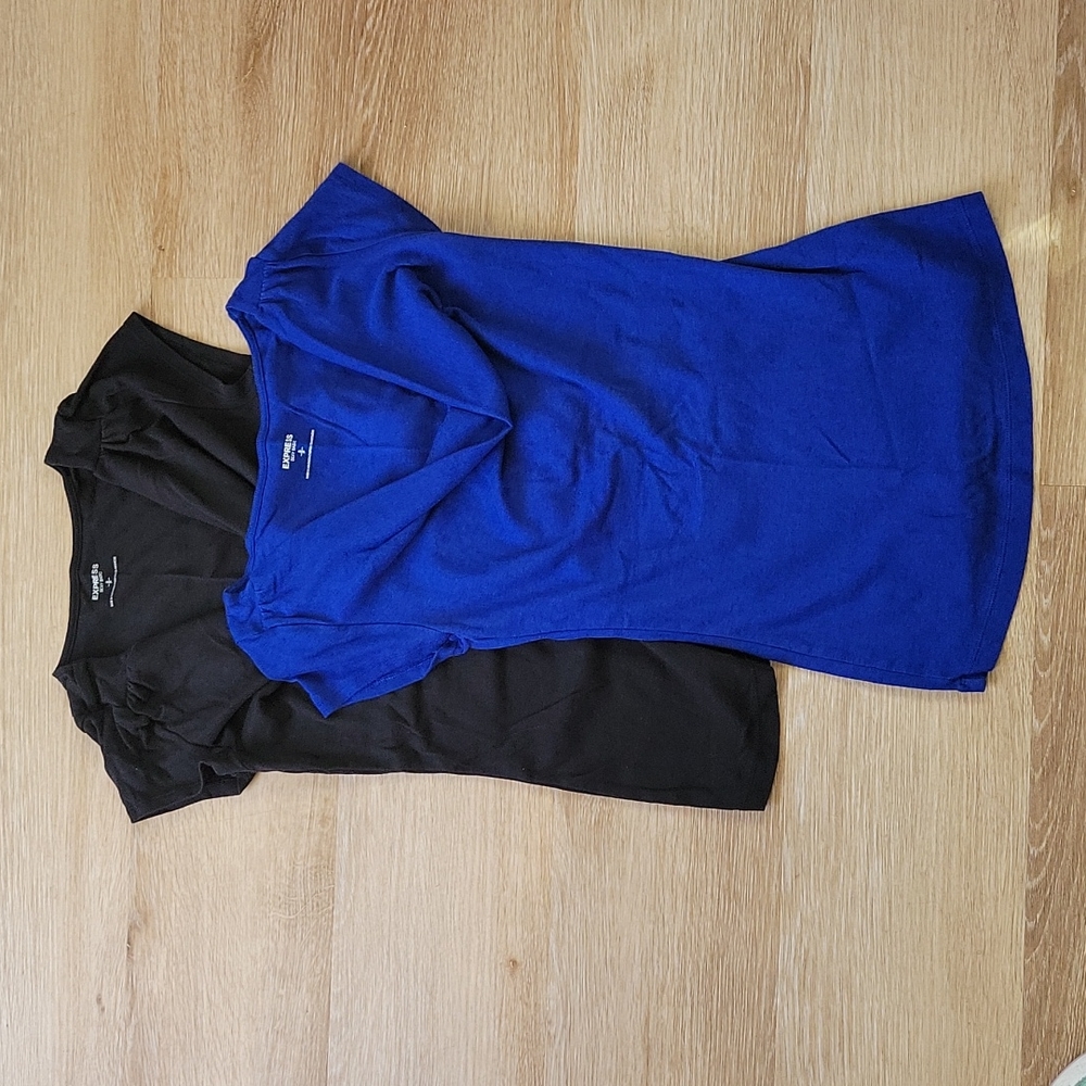 2 Express Sexy Basic Cowl Neck Tops - image 1